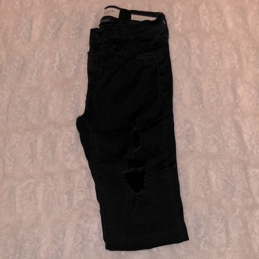 PacSun Womens Black Distressed Jeeans